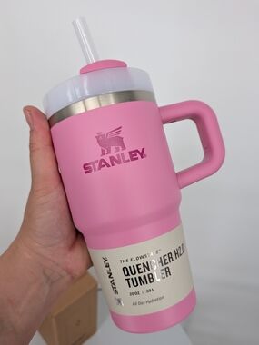 NEW STANLEY cup Quencher H2.O Water Bottle Tumbler 20 OZ 🌸peony pink 8 Hrs Cold